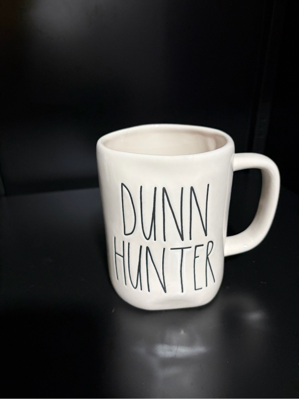 Rae Dunn White "DUNN HUNTER" Ceramic Mug
